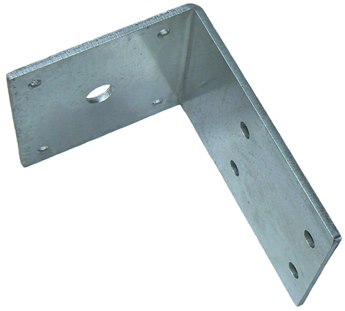 Aluminium ‘L’ fascia/wall bracket – 110mm x 75mm, 7mm securing holes and 12.7mm hole